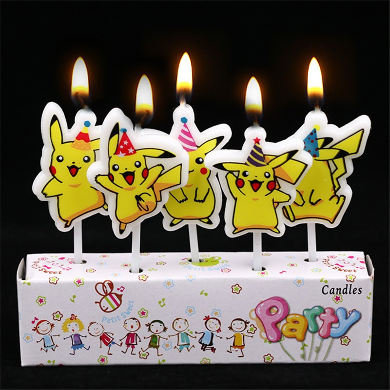 Candle Surprise - 5pcs/lot Pokemon Birthday Cake Candle Kids