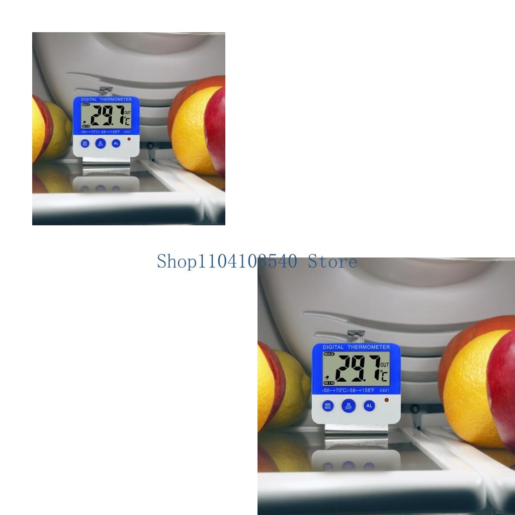 Digital Thermometer Probe - 02DC Digital Refrigerator Thermometer with Probe