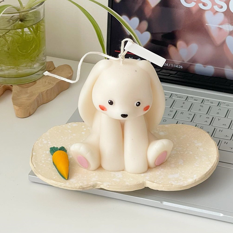 Candle Making Supplies For Beginners - Sitting Rabbit Silicone Candle Mold 3D