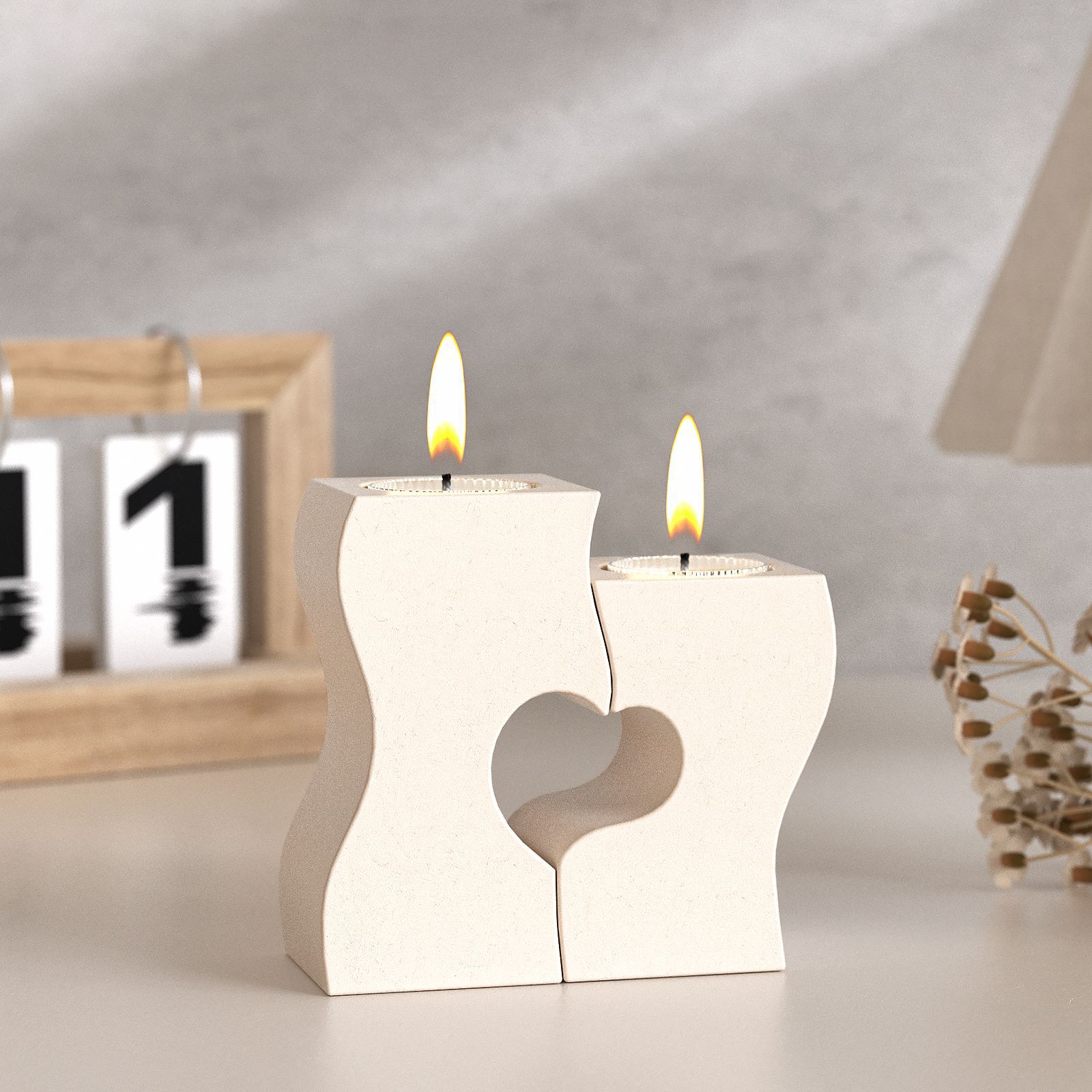 Candle Making Supplies For Beginners - S Heart Candlestick Silicone Molds DIY