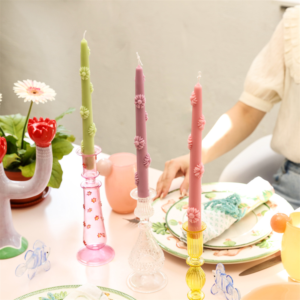 Candle Making Supplies For Beginners - Boowan Nicole Daisy Flower Taper Candle