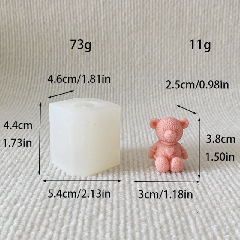 Mini Love Bear Candle Silicone - Candle Making Supplies For Beginners ulasan dan harga