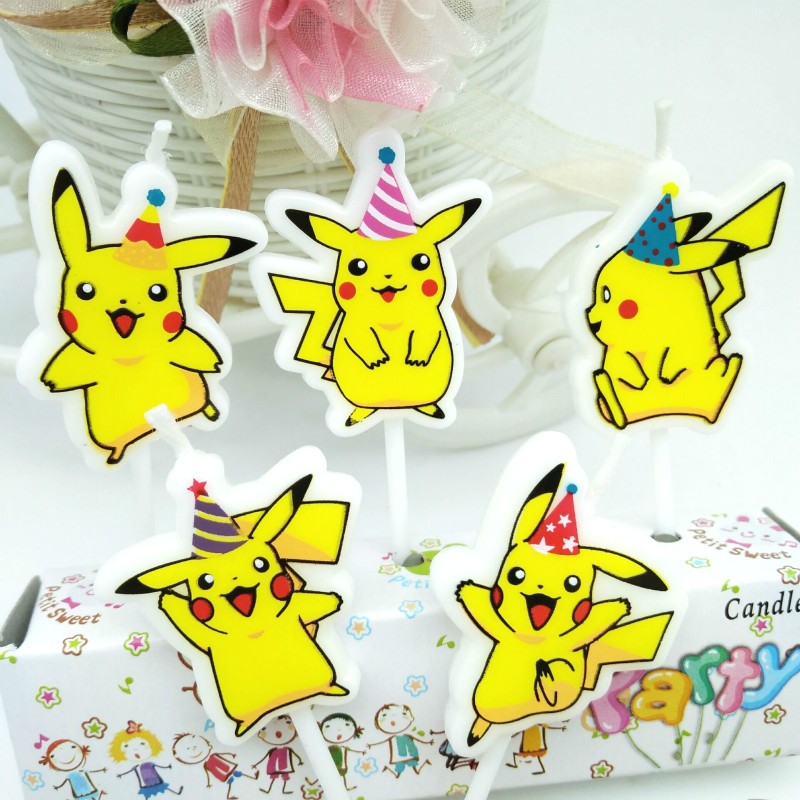 5pcs/lot Pokemon Birthday Cake - Candle Surprise ulasan dan harga