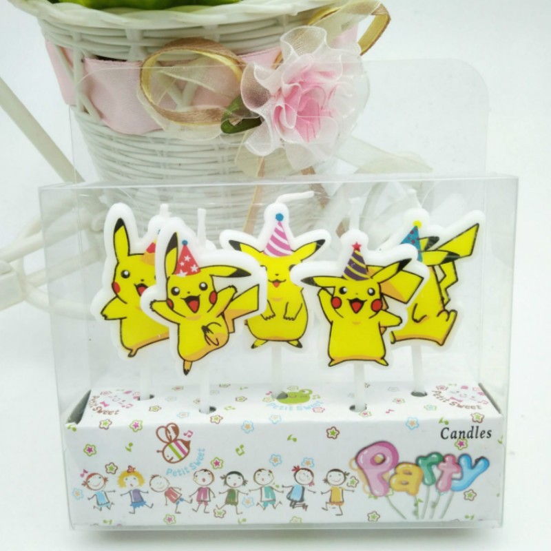 5pcs/lot Pokemon Birthday Cake - Candle Surprise ulasan dan harga
