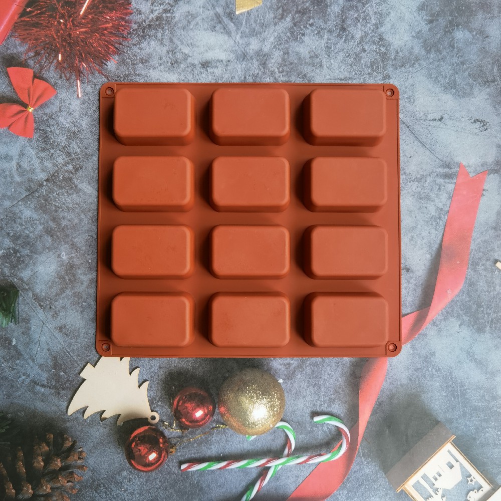 12 Cavity Square Silicone Soap - Candle Supplies In Bulk ulasan dan harga