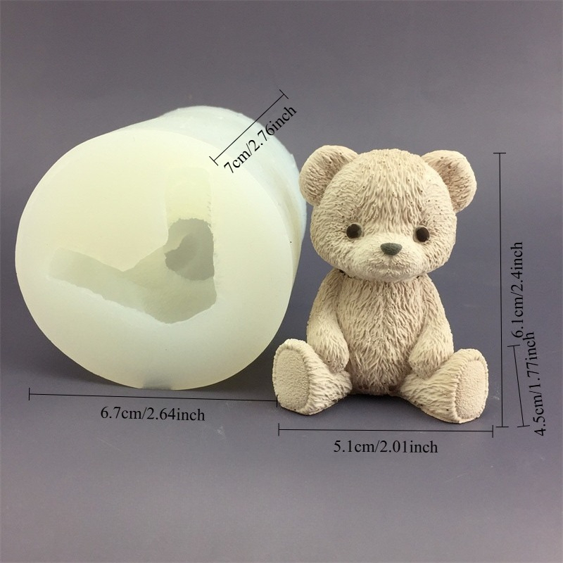 Cute Bear Honey Jar Silicone C - Candle Supplies In Bulk ulasan dan harga