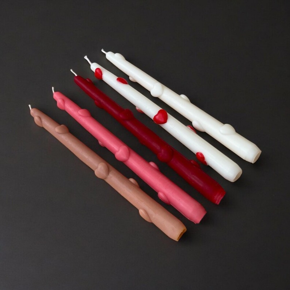 3D Heart Shape Taper Silicone  - Candle Making Supplies For Beginners ulasan dan harga